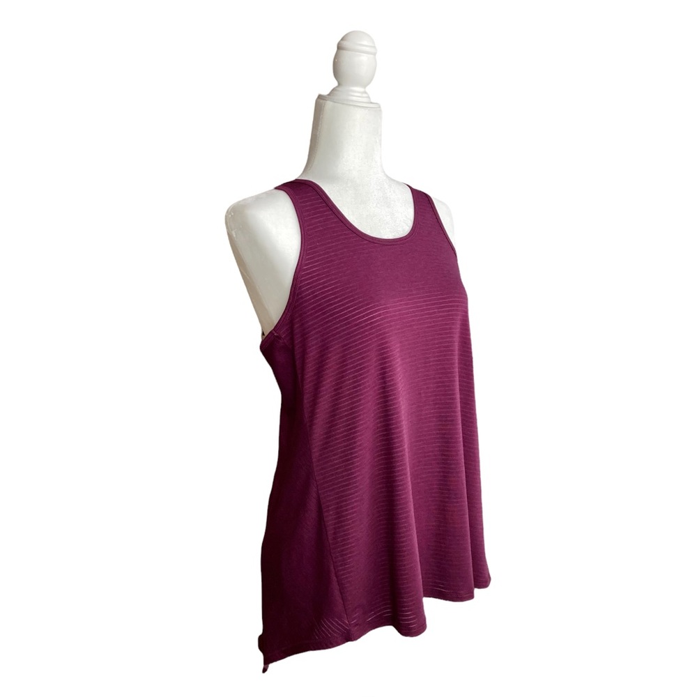 Athleta Women’s Top Style54023 Athletic Tank w/open back detail Purple - Picture 3 of 7